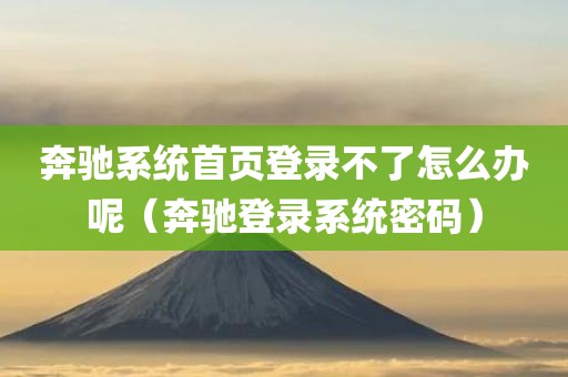 奔驰系统首页登录不了怎么办呢（奔驰登录系统密码）