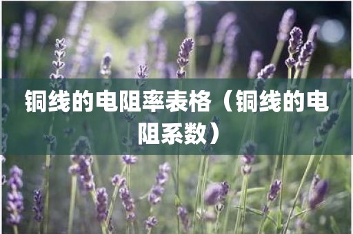 铜线的电阻率表格(铜线的电阻系数) 铜线的电阻率表格(铜线的电阻系数)