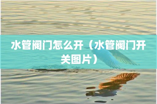 水管阀门怎么开（水管阀门开关图片）