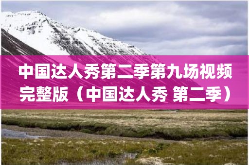 中国达人秀第二季第九场视频完整版（中国达人秀 第二季）