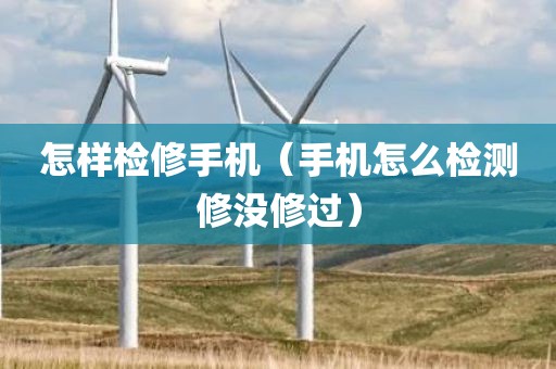 怎样检修手机（手机怎么检测修没修过）