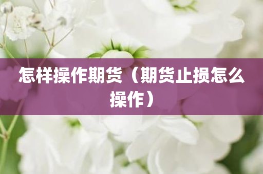 怎样操作期货（期货止损怎么操作）