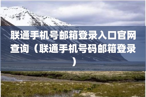 联通手机号邮箱登录入口官网查询（联通手机号码邮箱登录）