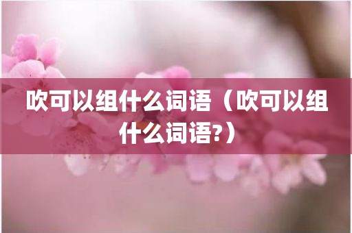 吹可以组什么词语（吹可以组什么词语?）