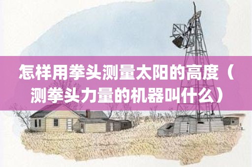 怎样用拳头测量太阳的高度（测拳头力量的机器叫什么）