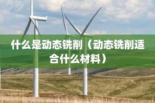 什么是动态铣削（动态铣削适合什么材料）