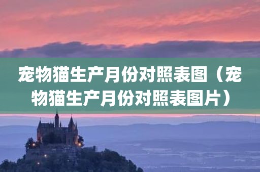 宠物猫生产月份对照表图（宠物猫生产月份对照表图片）