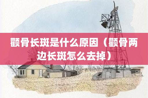 颧骨长斑是什么原因（颧骨两边长斑怎么去掉）