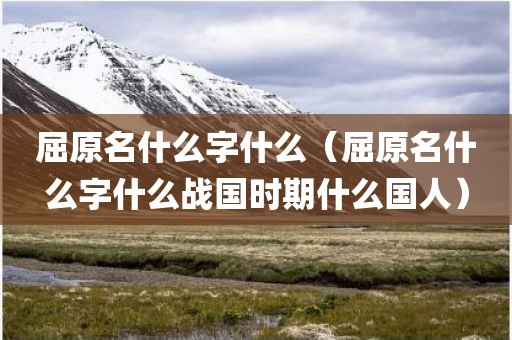 屈原名什么字什么（屈原名什么字什么战国时期什么国人）