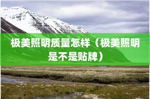极美照明质量怎样（极美照明是不是贴牌）