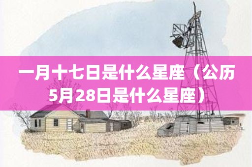一月十七日是什么星座（公历5月28日是什么星座）