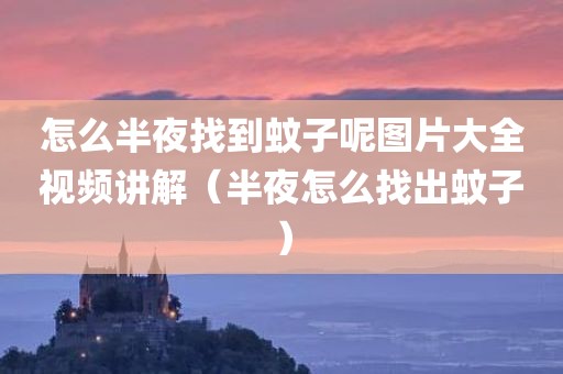 怎么半夜找到蚊子呢图片大全视频讲解（半夜怎么找出蚊子）
