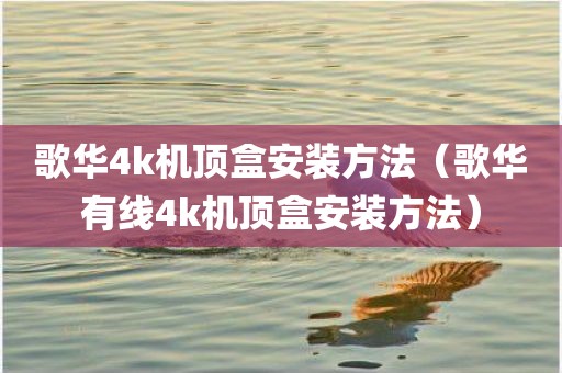 歌华4k机顶盒安装方法(歌华有线4k机顶盒安装方法) 歌华4k机顶盒安装方法(歌华有线4k机顶盒安装方法)