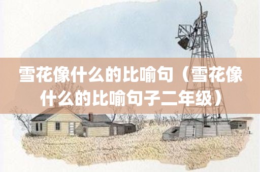 雪花像什么的比喻句（雪花像什么的比喻句子二年级）