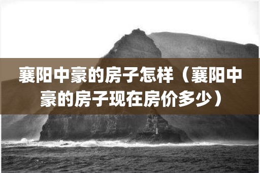 襄阳中豪的房子怎样（襄阳中豪的房子现在房价多少）
