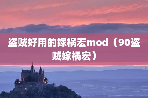 盗贼好用的嫁祸宏mod（90盗贼嫁祸宏）