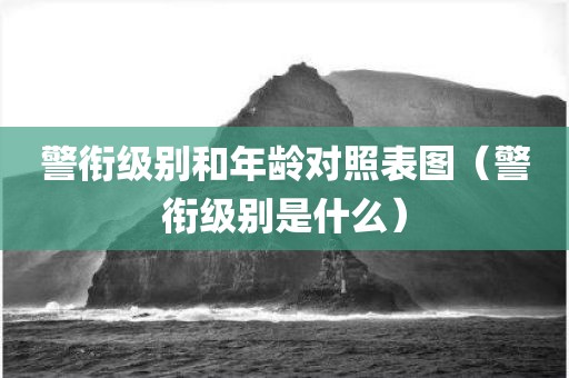 警衔级别和年龄对照表图（警衔级别是什么）