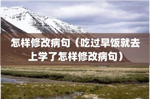 怎样修改病句(吃过早饭就去上学了怎样修改病句) 怎样修改病句(吃过早饭就去上学了怎样修改病句)