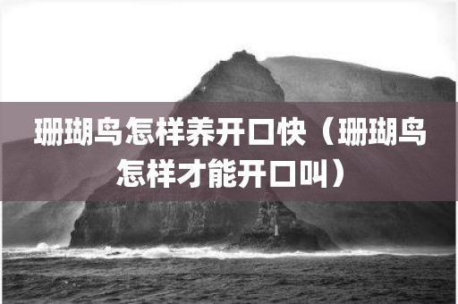 珊瑚鸟怎样养开口快（珊瑚鸟怎样才能开口叫）
