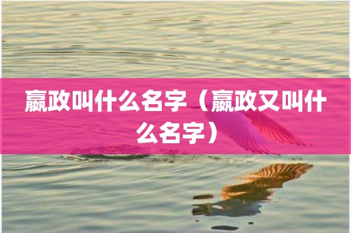 嬴政叫什么名字（嬴政又叫什么名字）
