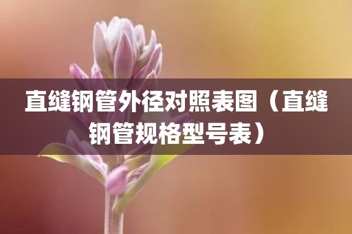 直缝钢管外径对照表图（直缝钢管规格型号表）