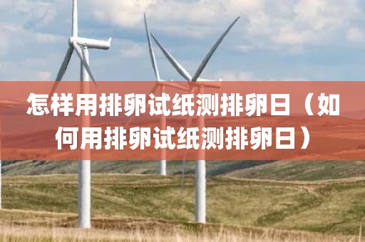 怎样用排卵试纸测排卵日（如何用排卵试纸测排卵日）