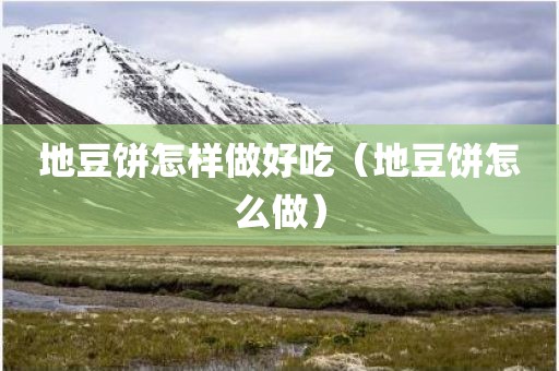 地豆饼怎样做好吃（地豆饼怎么做）