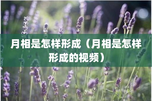 月相是怎样形成（月相是怎样形成的视频）