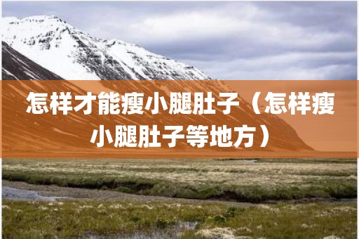 怎样才能瘦小腿肚子（怎样瘦小腿肚子等地方）