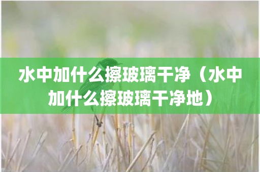 水中加什么擦玻璃干净（水中加什么擦玻璃干净地）
