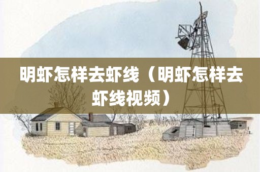 明虾怎样去虾线（明虾怎样去虾线视频）