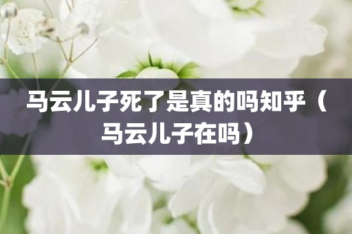 马云儿子死了是真的吗知乎（马云儿子在吗）