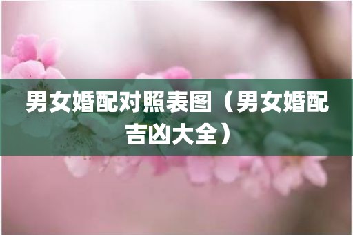 男女婚配对照表图（男女婚配吉凶大全）