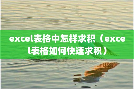 excel表格中怎样求积（excel表格如何快速求积）