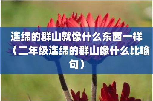 连绵的群山就像什么东西一样(二年级连绵的群山像什么比喻句)