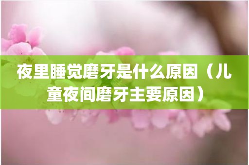 夜里睡觉磨牙是什么原因（儿童夜间磨牙主要原因）