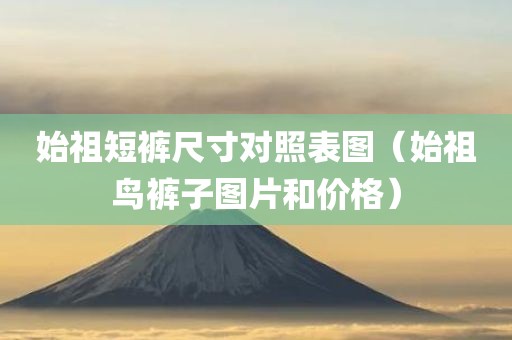始祖短裤尺寸对照表图（始祖鸟裤子图片和价格）