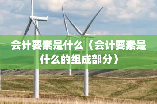 会计要素是什么（会计要素是什么的组成部分）