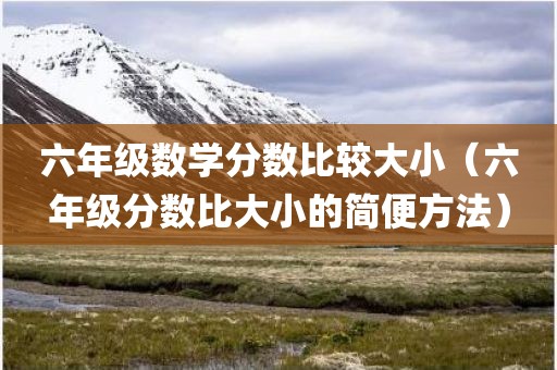 六年级数学分数比较大小（六年级分数比大小的简便方法）