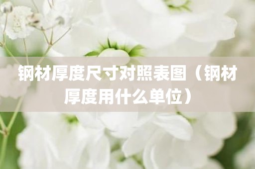 钢材厚度尺寸对照表图（钢材厚度用什么单位）