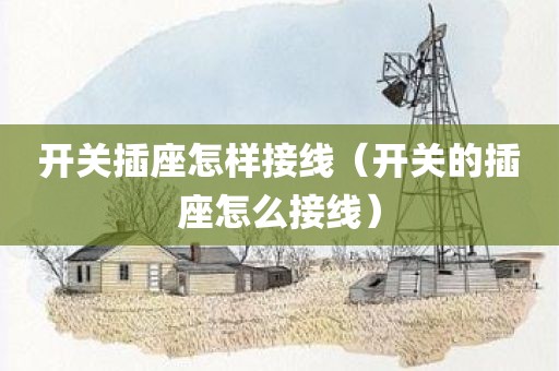 开关插座怎样接线（开关的插座怎么接线）