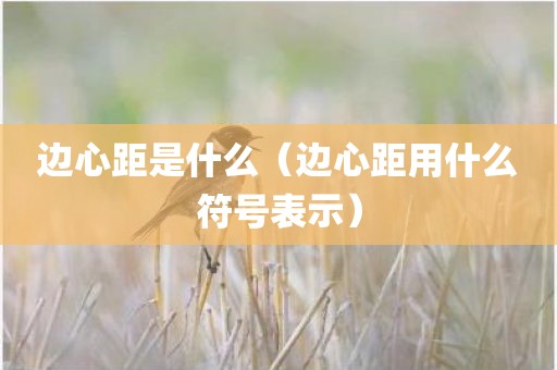 边心距是什么（边心距用什么符号表示）