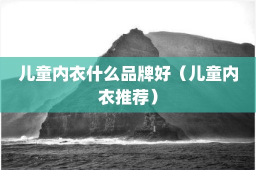 儿童内衣什么品牌好（儿童内衣推荐）