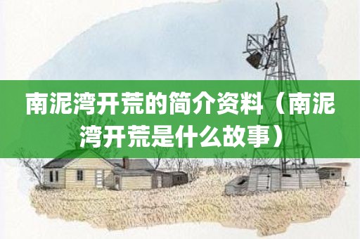南泥湾开荒的简介资料（南泥湾开荒是什么故事）