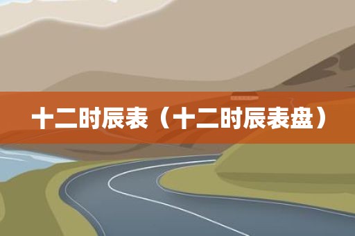 十二时辰表(十二时辰表盘)