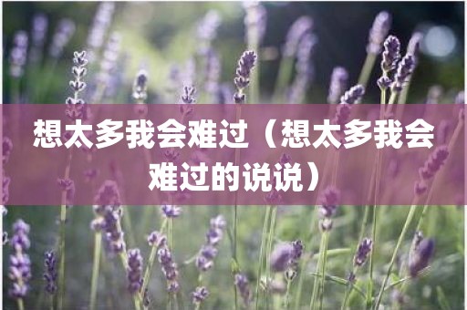 想太多我会难过（想太多我会难过的说说）