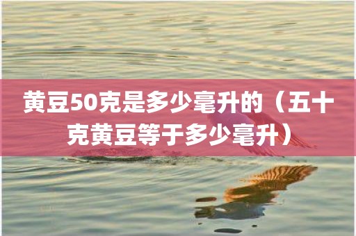 黄豆50克是多少毫升的（五十克黄豆等于多少毫升）