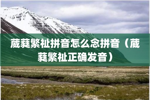葳蕤繁祉拼音怎么念拼音(葳蕤繁祉正确发音)