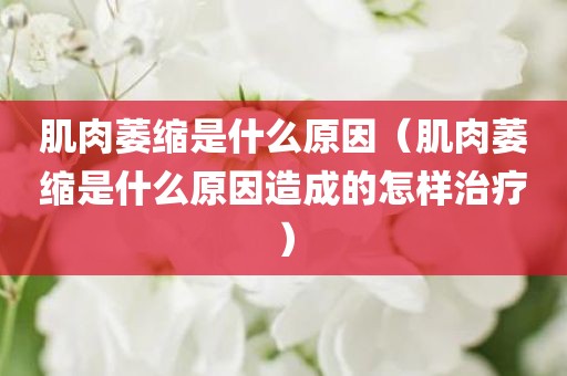 肌肉萎缩是什么原因（肌肉萎缩是什么原因造成的怎样治疗）