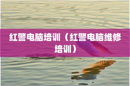 红警电脑培训（红警电脑维修培训）